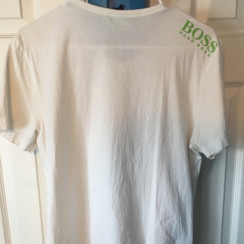 White Hugo boss V-neck shirt